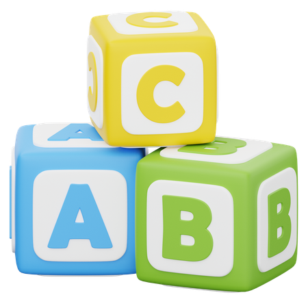 Blocos abc  3D Icon