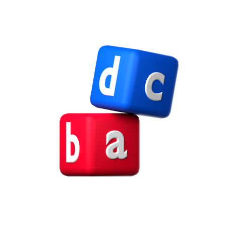 Blocos abc  3D Icon