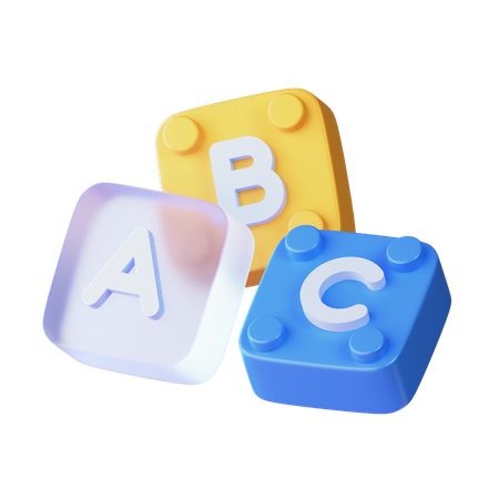 Blocos abc  3D Icon