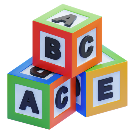 Blocos abc  3D Icon