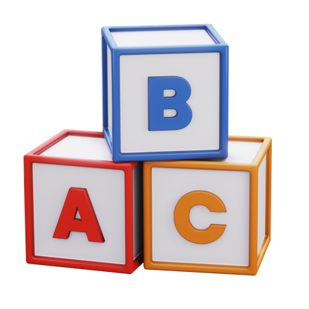 Blocos abc  3D Icon