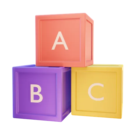 Blocos abc  3D Icon