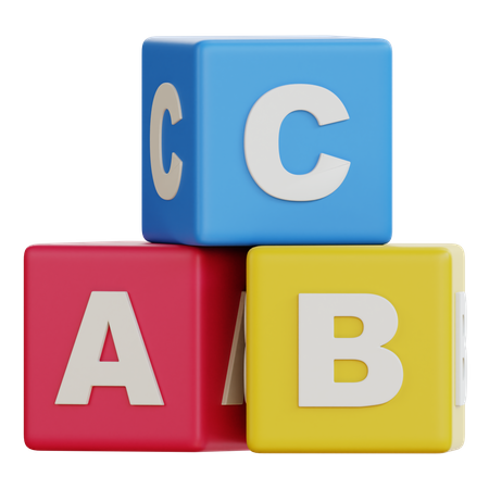 Blocos abc  3D Icon