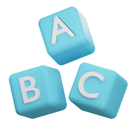 Blocos abc  3D Icon