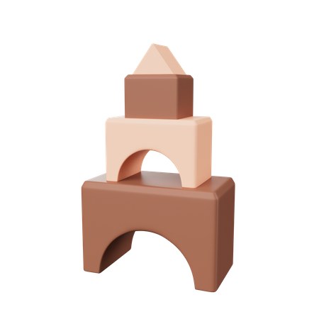 Brinquedo de blocos  3D Icon