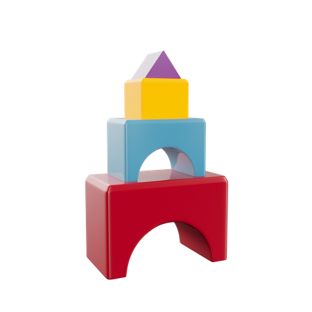 Brinquedo de blocos  3D Icon
