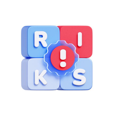 Blocos de risco identificados  3D Icon
