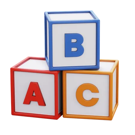 Blocs abc  3D Icon