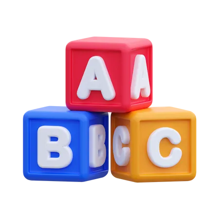 Blocs abc  3D Icon
