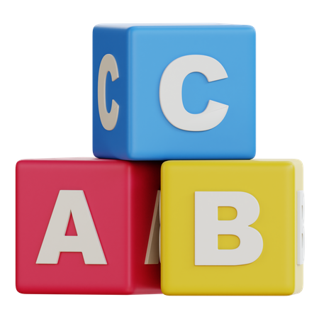 Blocs abc  3D Icon