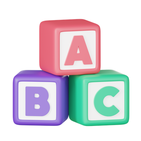 Blocs alphabétiques  3D Icon