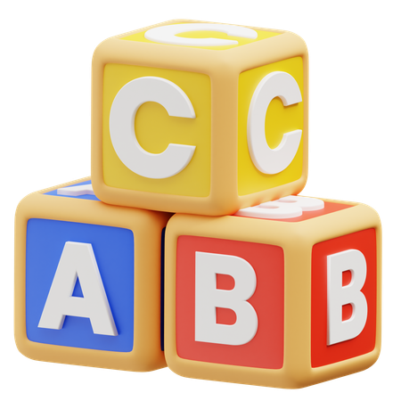 Blocs alphabétiques  3D Icon