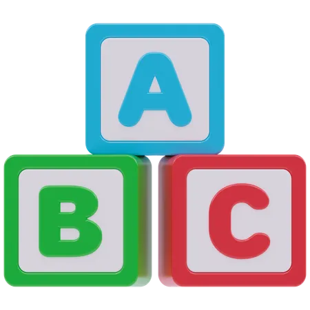 Jouet de blocs d'alphabet  3D Icon