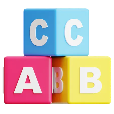 Jouet de blocs d'alphabet  3D Icon