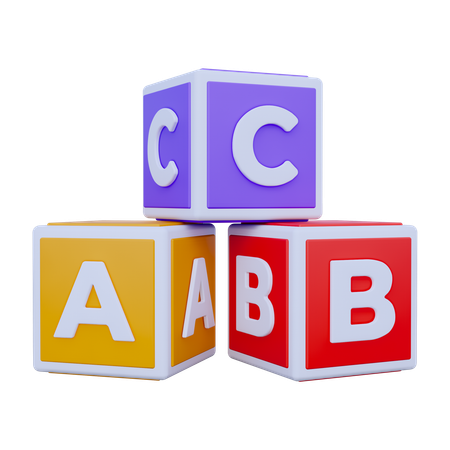 Jouet de blocs d'alphabet  3D Icon