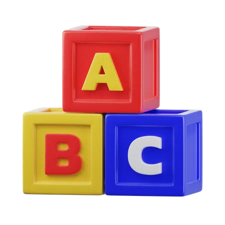 Jouet de blocs d'alphabet  3D Icon