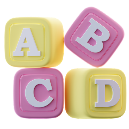 Jouet de blocs d'alphabet  3D Icon