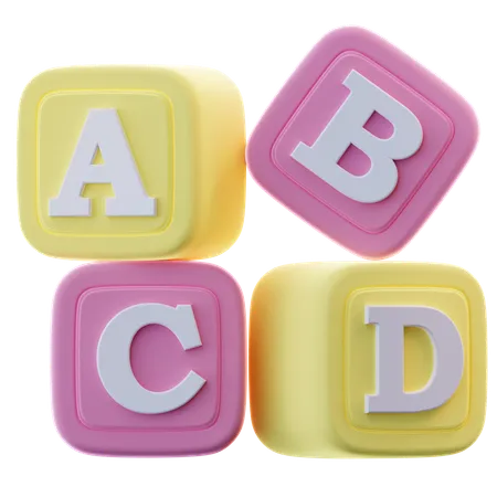 Jouet de blocs d'alphabet  3D Icon