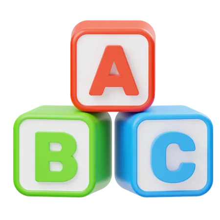 Jouet de blocs d'alphabet  3D Icon