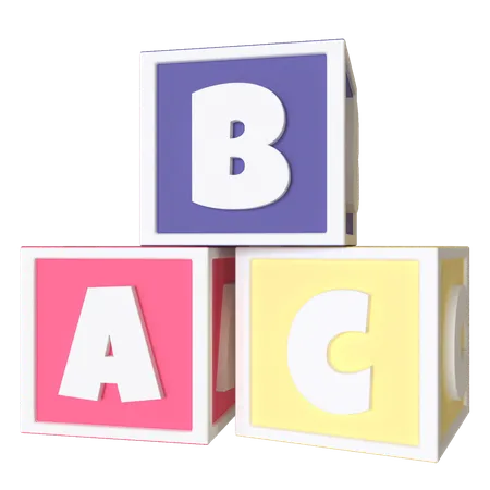 Blocs d'éducation  3D Illustration