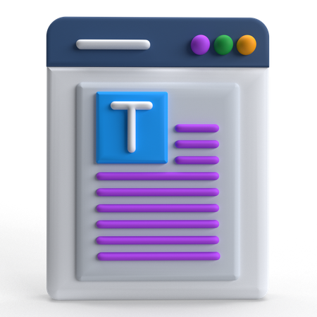 Blog  3D Icon