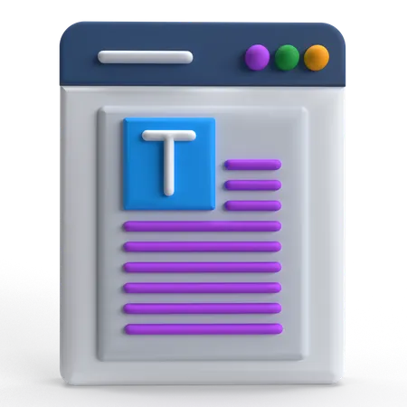Blog  3D Icon