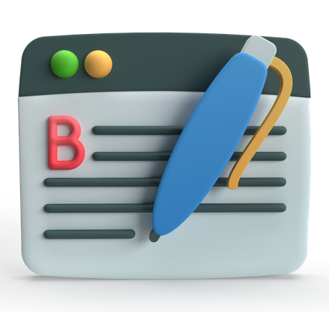 Blog  3D Icon