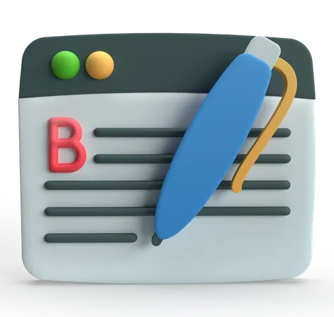 Blog  3D Icon
