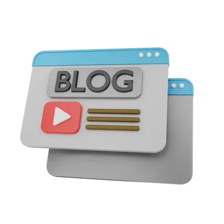 Blog en ligne  3D Icon