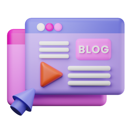 Blog en ligne  3D Icon