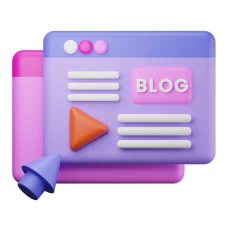 Blog en línea  3D Icon