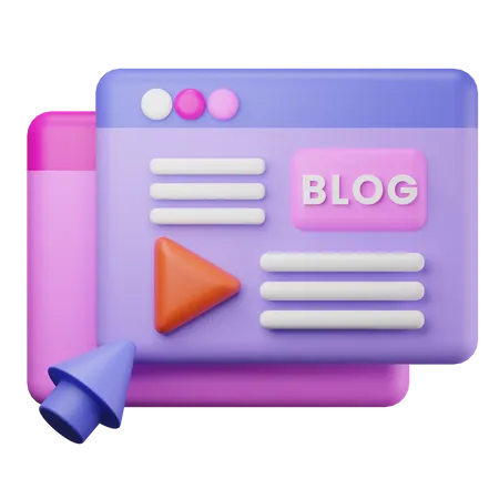 Blog en línea  3D Icon