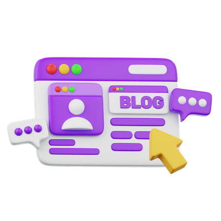 Blog Webpage  3D Icon
