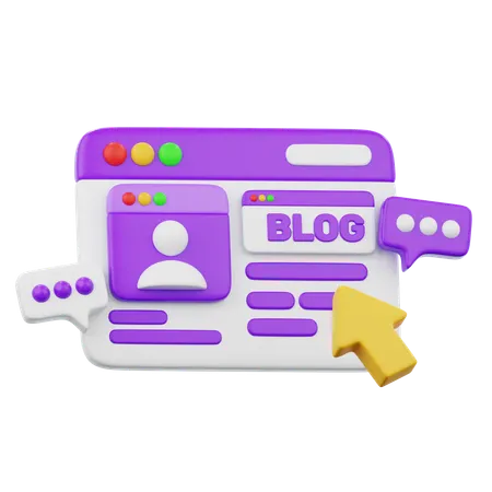 Blog Webpage  3D Icon