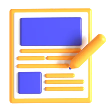 Blog Writing  3D Icon