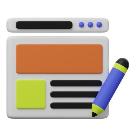 Blog Writing  3D Icon