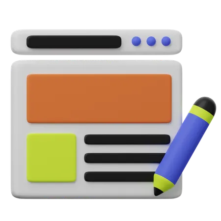 Blog Writing  3D Icon