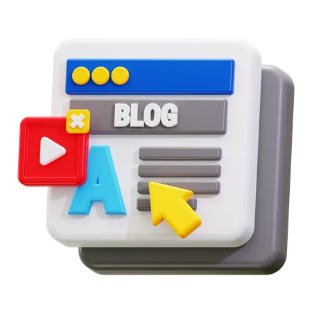 Blogando  3D Icon