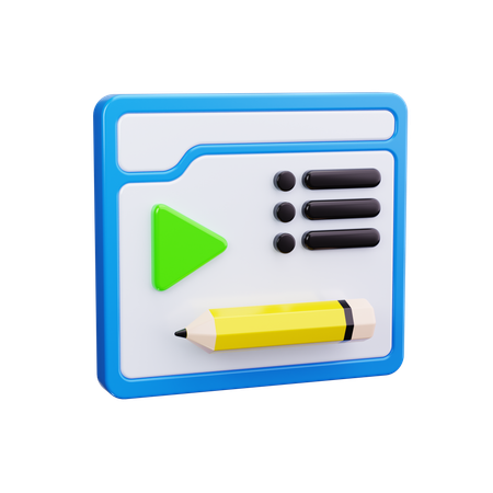 Blogging  3D Icon