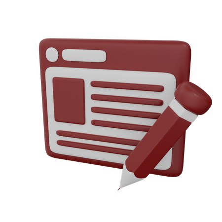 Blogging  3D Icon