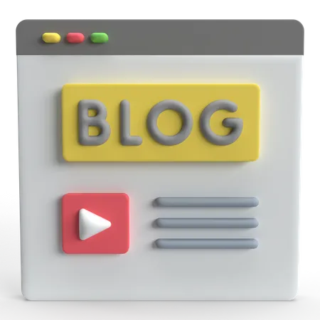 Blogging  3D Icon