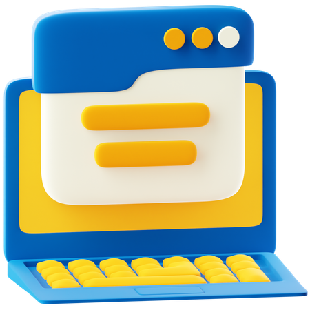 Blogging  3D Icon