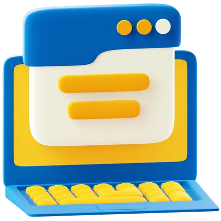 Blogging  3D Icon
