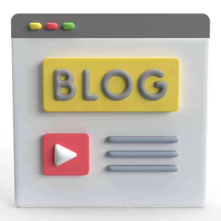 Blogging  3D Icon