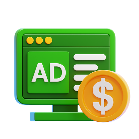 Blogging And Ads  3D Icon