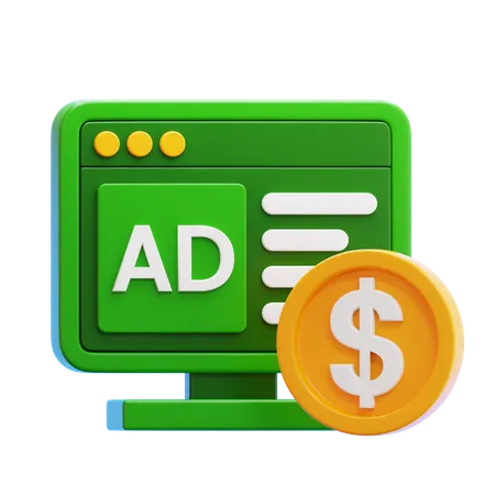 Blogging And Ads  3D Icon
