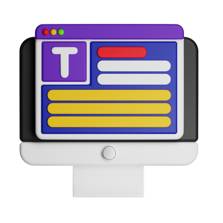 Blogs en línea  3D Icon