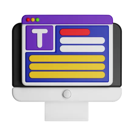 Blogs en línea  3D Icon