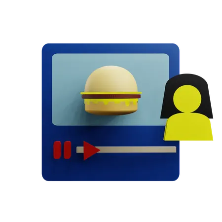 Blogueur culinaire  3D Icon