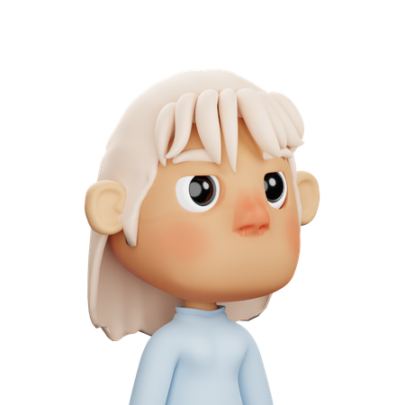 Blonde Girl  3D Icon